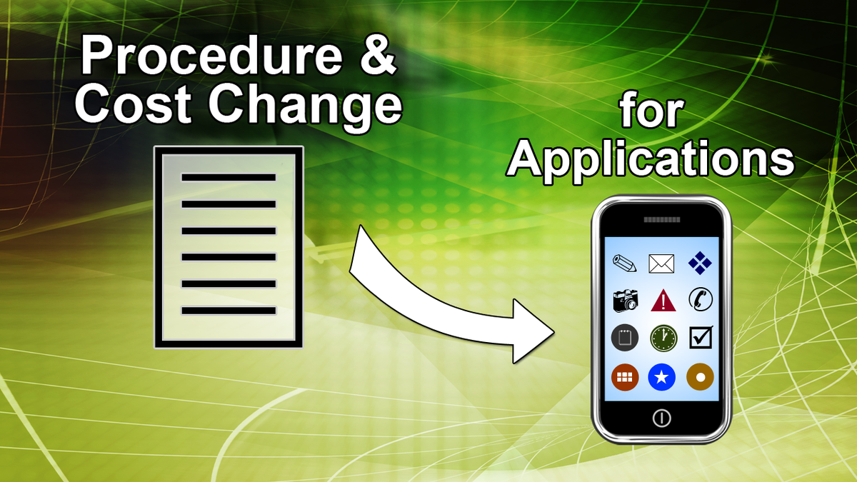 Illustration:  Procedure and Cost Change for Applications