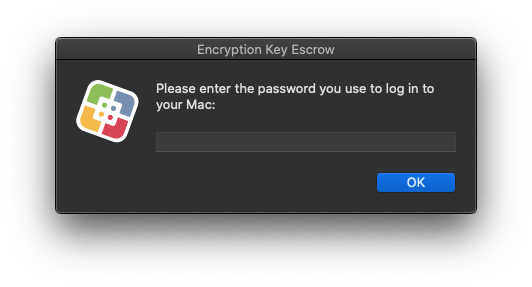 Please enter the password you use to log in to your Mac