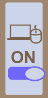 Icon: Interactive control in 'On' position.