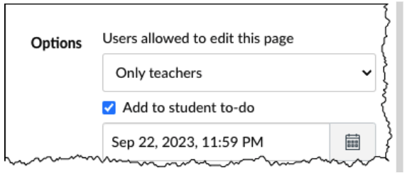 Add to student to-do - Canvas Menu Option