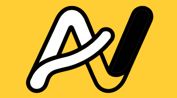 Icon: Stylized white and black letters featuring interlocking letters A and V on a gold background.