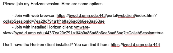 Screenshot: Email links to copy