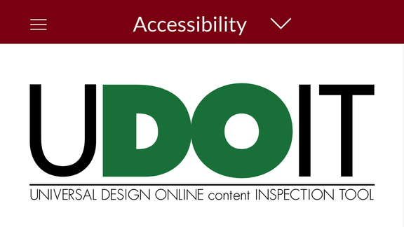 Screenshot: Accessibility. U Do IT. Universal Design content Inspection Tool.