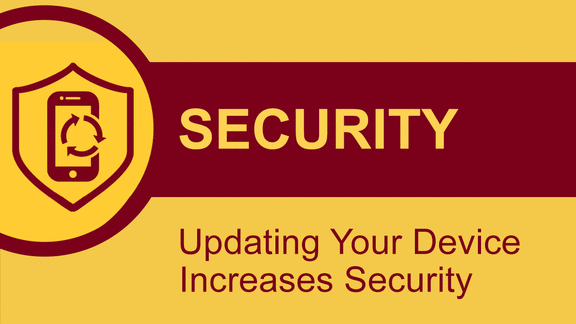 Illustration: 'Security - Updating your device increases  security.' 
