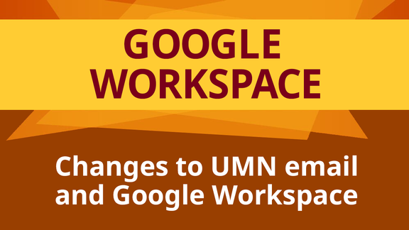 Illustration with text: 'Google Workspace. Changes to Email & Google Workspace.'
