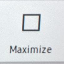 Click on the maximize button, located on the lower left side of laptop window on the interactive display