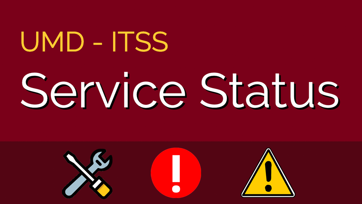 Illustration: UMD ITSS Service Status