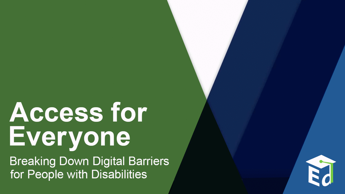 Video Frame: 'Access for Everyone. Breaking Down Digital Barriers for People with Disabilities.'