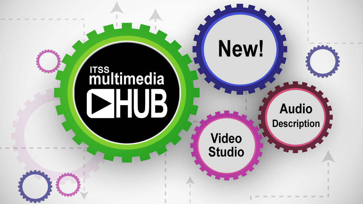 Illustration: I. T. S. S. Multimedia Hub. New video studio and audio description service.