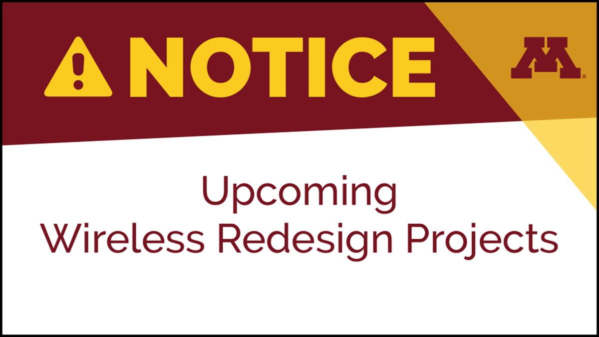 Illustration: Notice Upcoming Wireless Redesign Projects