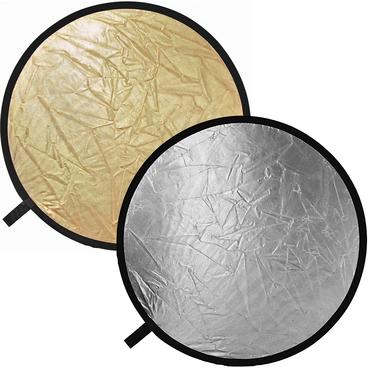 A gold and sliver reflector
